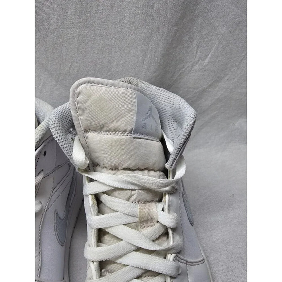 NIKE Jordan 1 high White Pure Platinum High Tops Mens Size 12 554724-108 - Picture 6 of 16